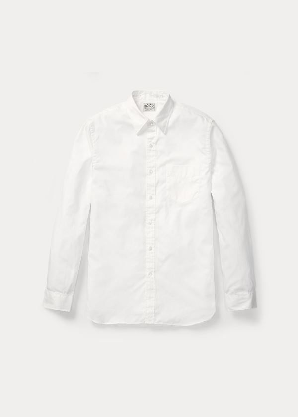 Koszule Ralph Lauren Broadcloth Dress Shirt Męskie Białe | OYVU2804