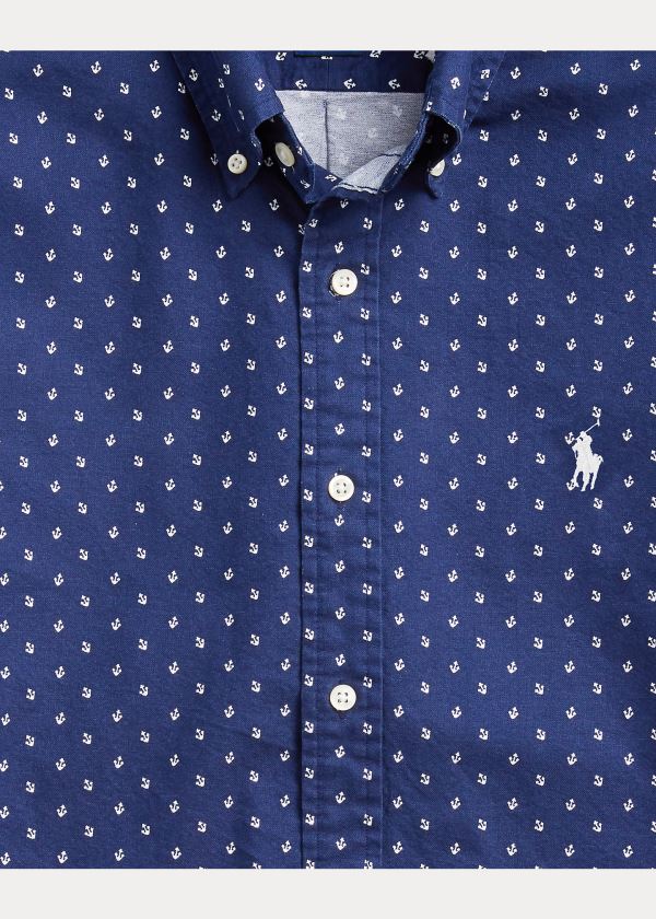 Koszule Ralph Lauren Classic Fit Anchor-Print Shirt Męskie Granatowe Kolorowe | ZOTL2420