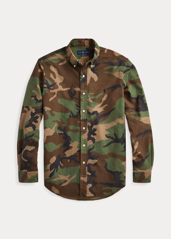 Koszule Ralph Lauren Classic Fit Camo Oxford Shirt Męskie Kolorowe | NMMD7485