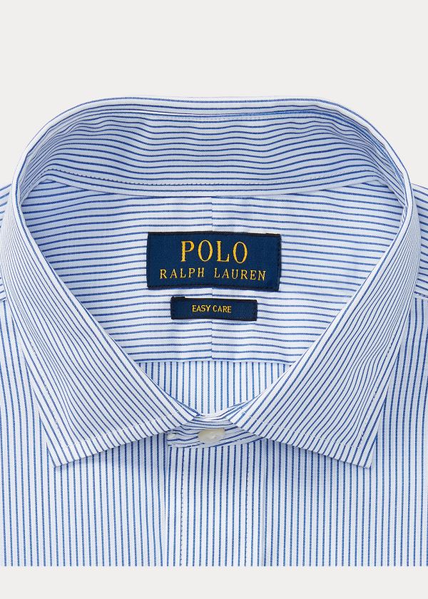 Koszule Ralph Lauren Classic Fit Easy-Care Shirt Męskie Białe Niebieskie | VQUM1321