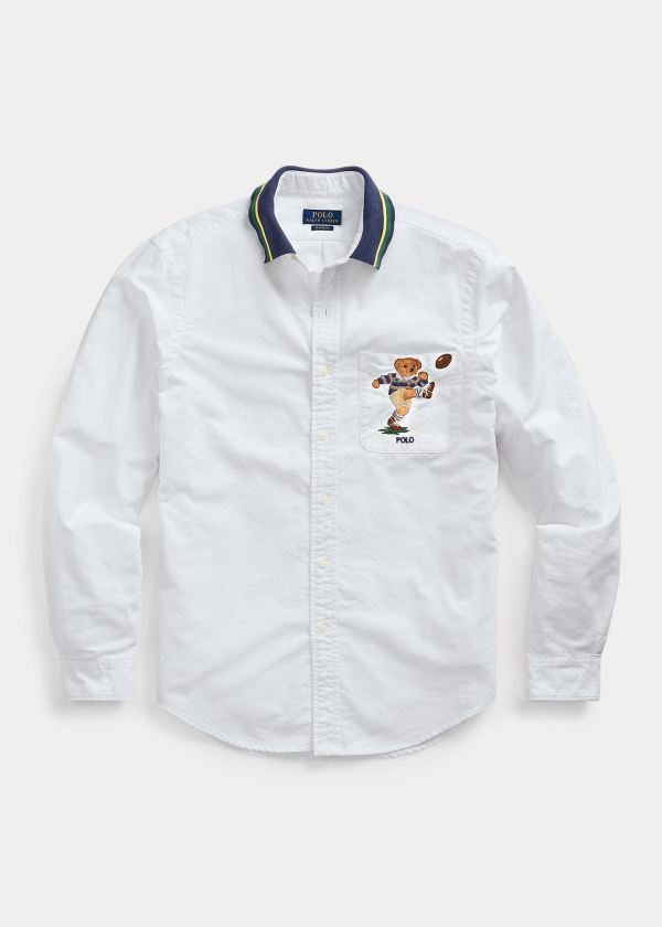 Koszule Ralph Lauren Classic Fit Kicker Bear Shirt Męskie Kolorowe | TJBL0838