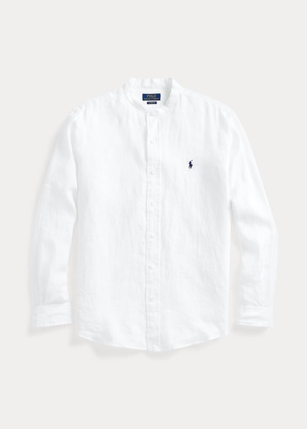 Koszule Ralph Lauren Classic Fit Linen Shirt Męskie Białe | KPKO6032