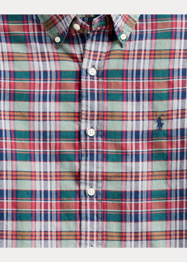 Koszule Ralph Lauren Classic Fit Madras Shirt Męskie Kolorowe | ZRKT9415