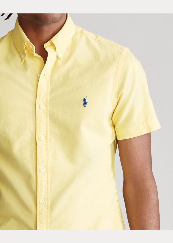 Koszule Ralph Lauren Classic Fit Oxford Shirt Męskie Żółte | EAPV3480