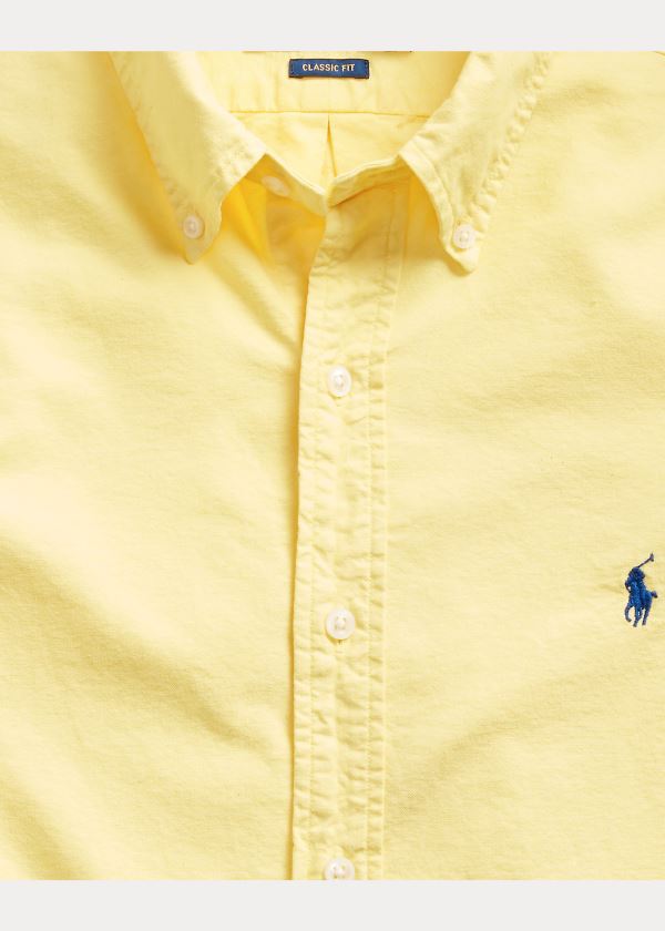 Koszule Ralph Lauren Classic Fit Oxford Shirt Męskie Żółte | EAPV3480