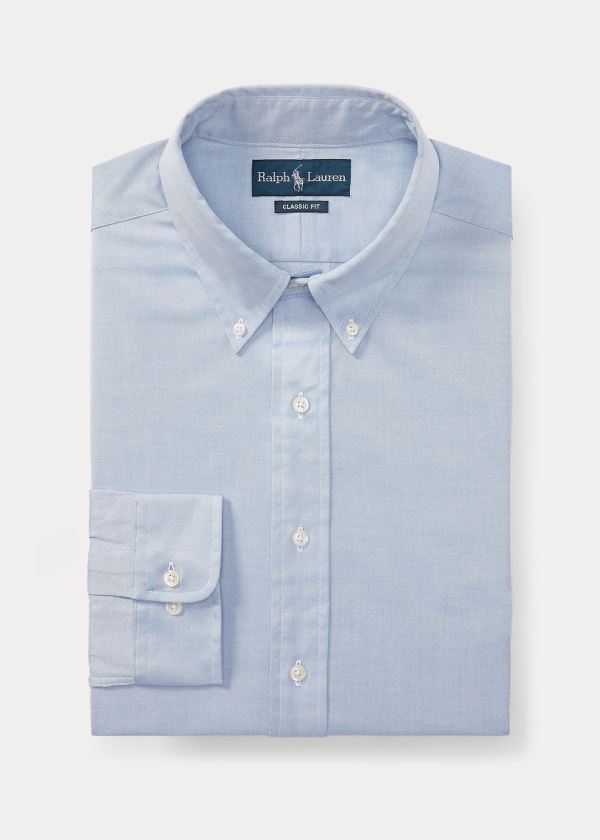 Koszule Ralph Lauren Classic Fit Oxford Shirt Męskie Niebieskie | KSCT5517