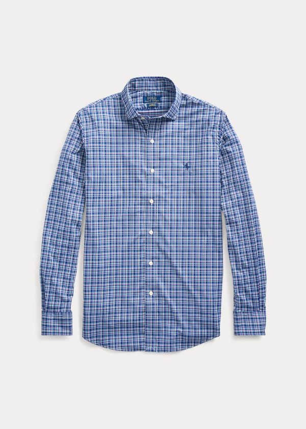 Koszule Ralph Lauren Classic Fit Performance Shirt Męskie Fioletowe Kolorowe | OEIG8991