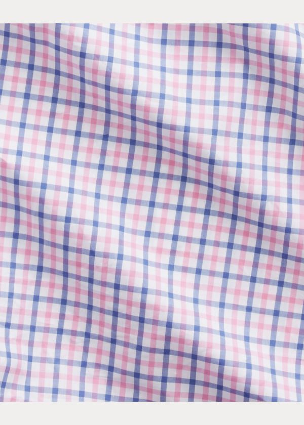 Koszule Ralph Lauren Classic Fit Plaid Poplin Shirt Męskie Różowe Niebieskie Kolorowe | KRKV2906