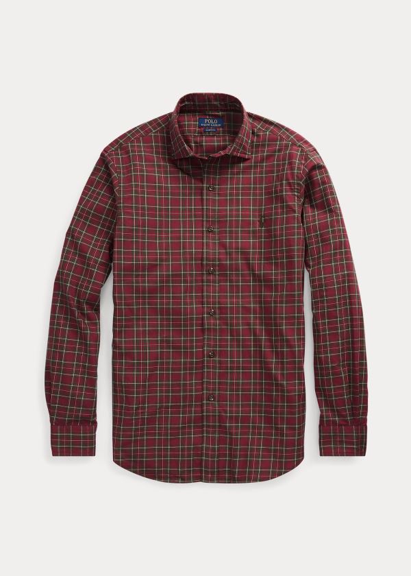 Koszule Ralph Lauren Classic Fit Plaid Twill Shirt Męskie Czerwone Brązowe Kolorowe | HWLK1577