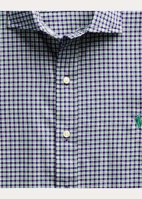 Koszule Ralph Lauren Classic Fit Plaid Twill Shirt Męskie Fioletowe Kolorowe | NXQY4496