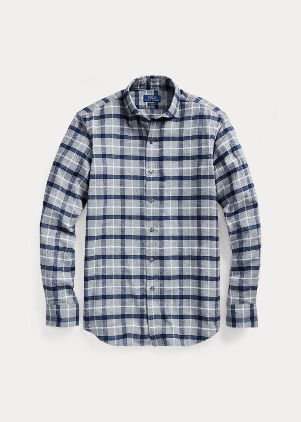 Koszule Ralph Lauren Classic Fit Plaid Twill Shirt Męskie Szare Granatowe Kolorowe | XVRR1459