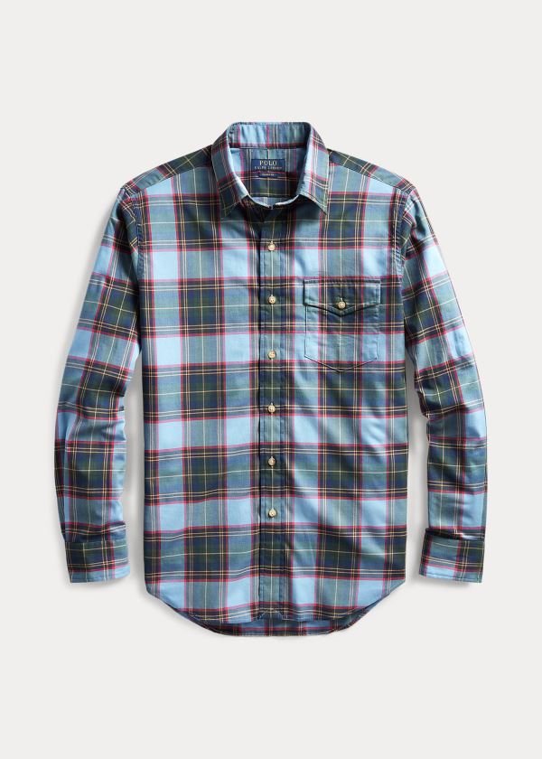 Koszule Ralph Lauren Classic Fit Plaid Workshirt Męskie Kolorowe | OYLF8821