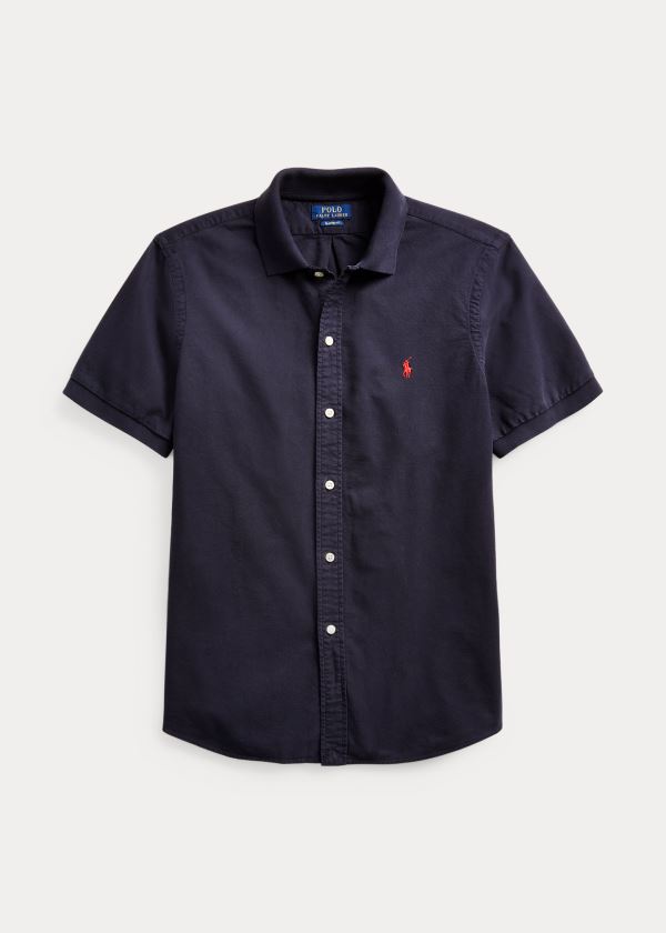 Koszule Ralph Lauren Classic Fit Polo-Collar Oxford Męskie Granatowe | UHGF9954