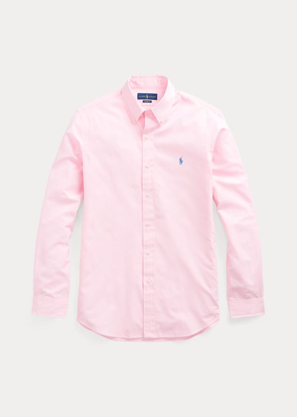 Koszule Ralph Lauren Classic Fit Poplin Shirt Męskie Różowe | XDEA8004