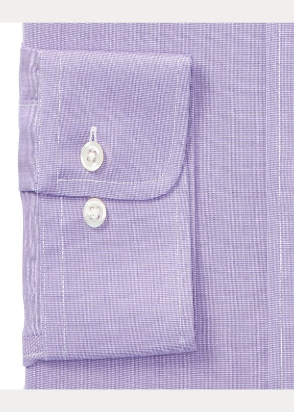 Koszule Ralph Lauren Classic Fit Poplin Shirt Męskie Fioletowe Białe | QUMQ7615