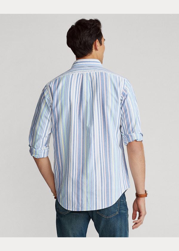 Koszule Ralph Lauren Classic Fit Striped Shirt Męskie Kolorowe | TUCR9335