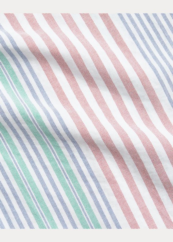 Koszule Ralph Lauren Classic Fit Striped Shirt Męskie Czerwone Niebieskie Żółte Kolorowe | PDZZ1523