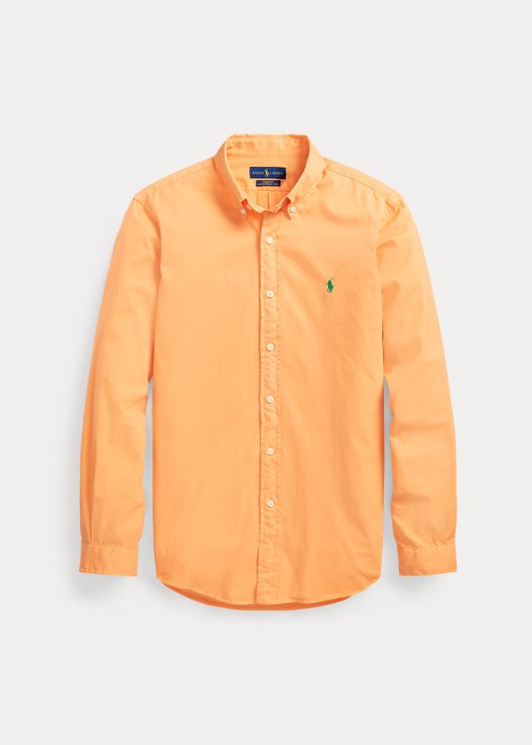 Koszule Ralph Lauren Classic Fit Twill Shirt Męskie Pomarańczowe | RFHM7613