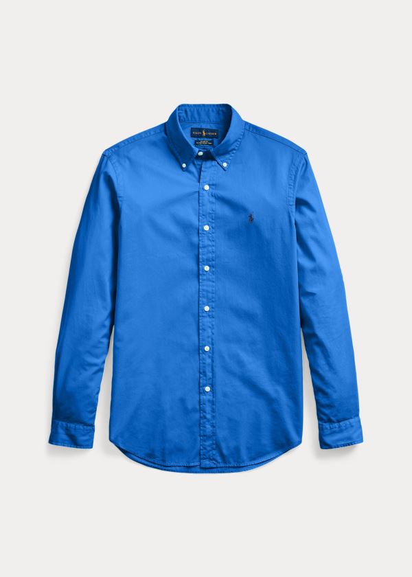 Koszule Ralph Lauren Classic Fit Twill Shirt Męskie Niebieskie | OQQZ3812