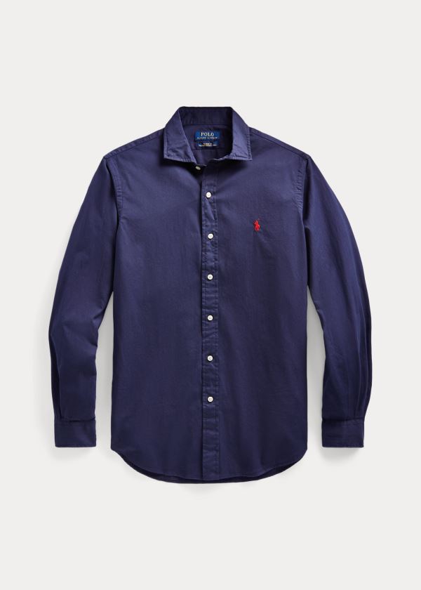 Koszule Ralph Lauren Classic Fit Twill Shirt Męskie Granatowe | XNFZ9164