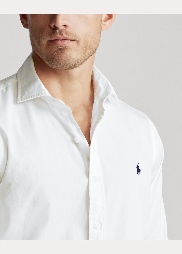 Koszule Ralph Lauren Classic Fit Twill Shirt Męskie Białe | IPQJ6802