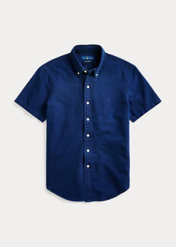 Koszule Ralph Lauren Classic Indigo Oxford Shirt Męskie Indygo | ZVMG7558