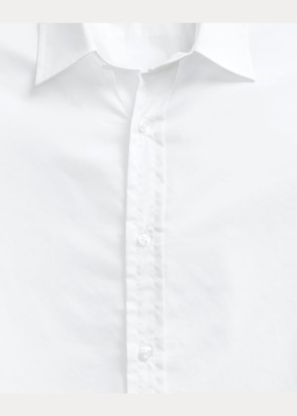 Koszule Ralph Lauren Cotton-Silk Shirt Męskie Pomarańczowe Niebieskie | WNFR9580