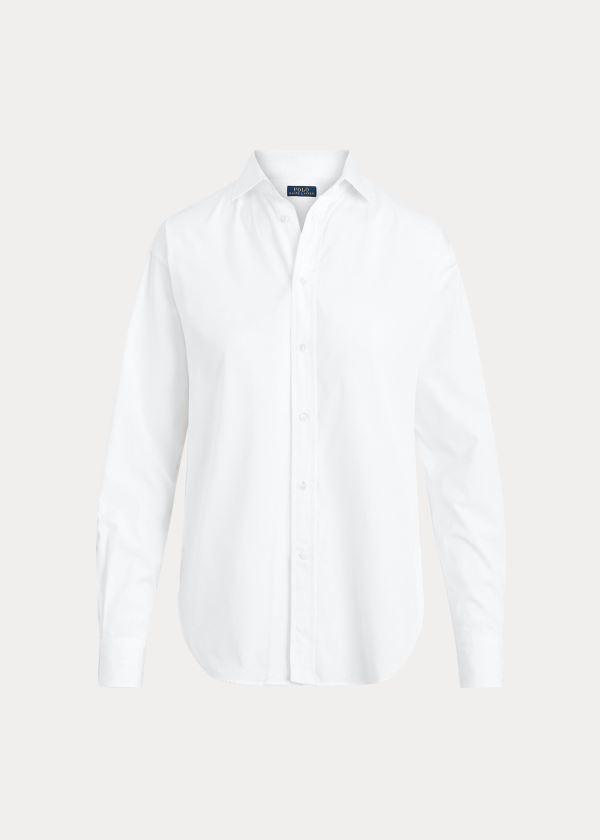 Koszule Ralph Lauren Cotton Broadcloth Shirt Damskie Białe | IRWB6511