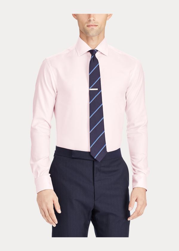 Koszule Ralph Lauren Cotton Oxford Dress Shirt Męskie Głęboka Różowe | UTKE5619