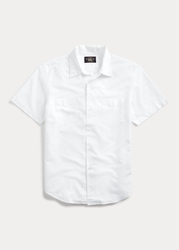 Koszule Ralph Lauren Cotton Oxford Shirt Męskie Białe | PUTE0715