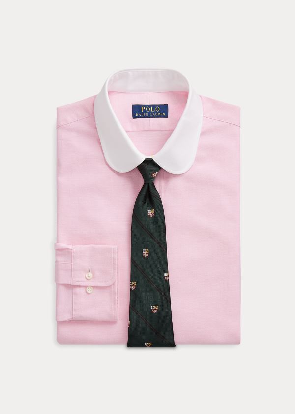 Koszule Ralph Lauren Custom Fit Oxford Shirt Męskie Różowe | VZGA7332