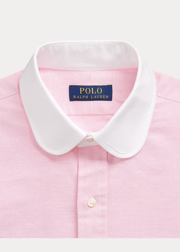 Koszule Ralph Lauren Custom Fit Oxford Shirt Męskie Różowe | VZGA7332