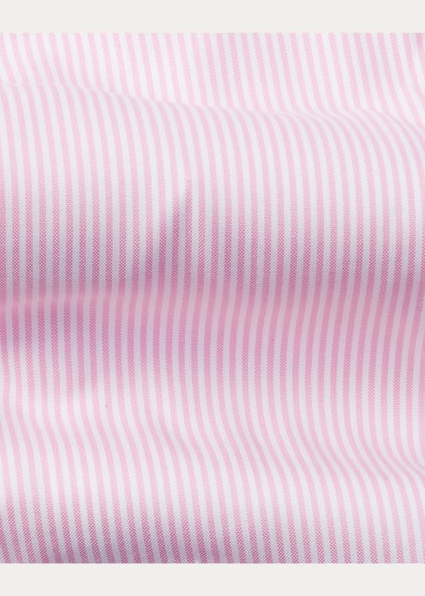 Koszule Ralph Lauren Custom Fit Striped Shirt Męskie Różowe Białe | PESD0941