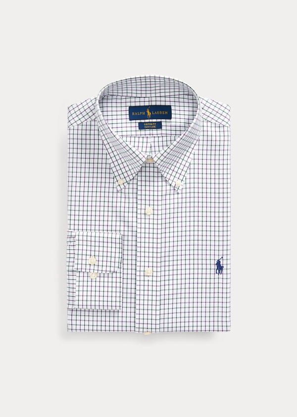 Koszule Ralph Lauren Custom Fit Tattersall Shirt Męskie Fioletowe Białe Kolorowe | FDPQ9093