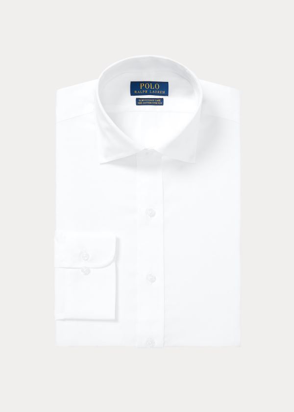 Koszule Ralph Lauren Easy Care Stretch Poplin Shirt - All Fits Męskie Białe | AOVO9655