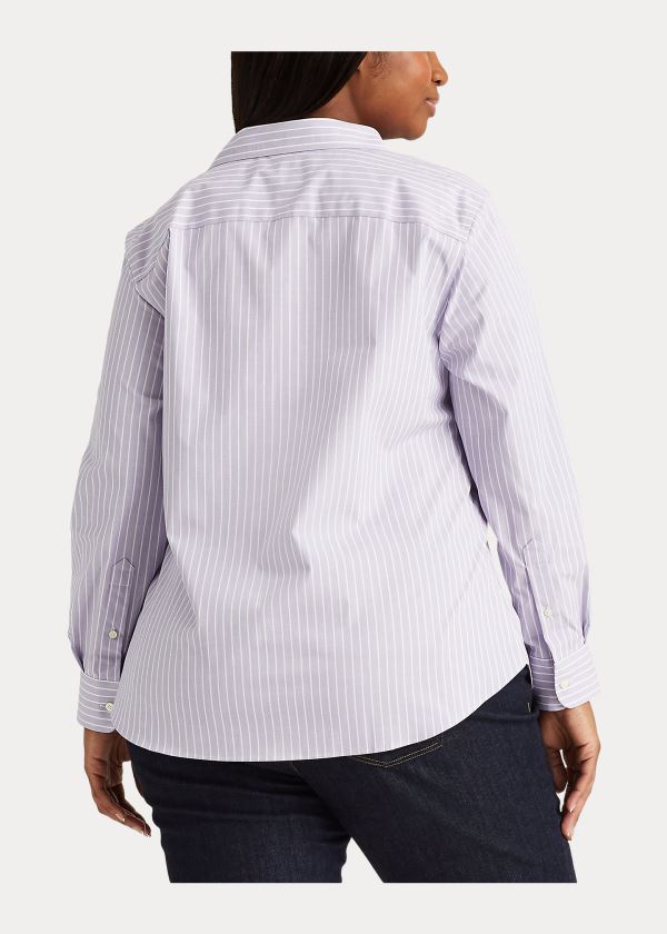 Koszule Ralph Lauren Easy Care Striped Shirt Damskie Fioletowe Kolorowe | YNAI4609