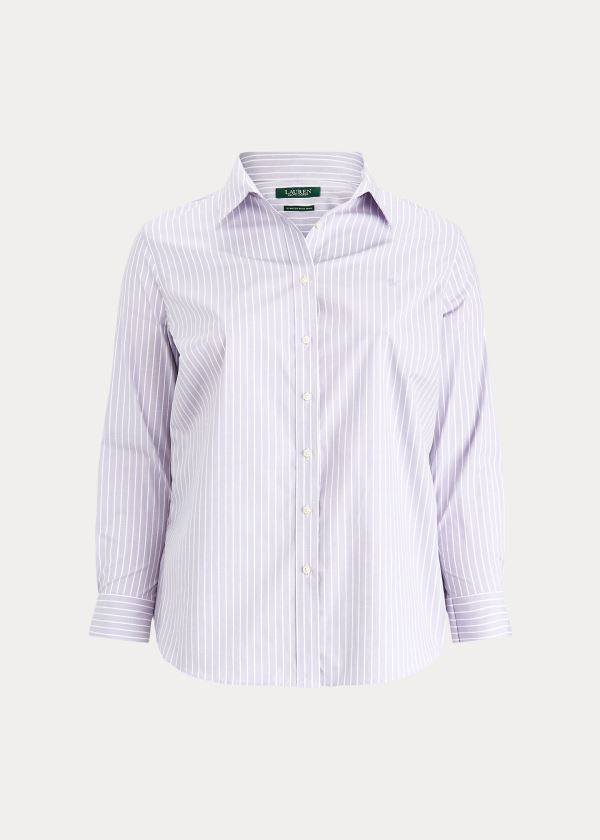 Koszule Ralph Lauren Easy Care Striped Shirt Damskie Fioletowe Kolorowe | YNAI4609