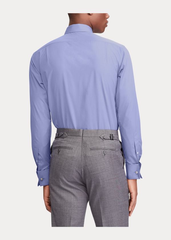 Koszule Ralph Lauren End-on-End Shirt Męskie Niebieskie | CVBE0586