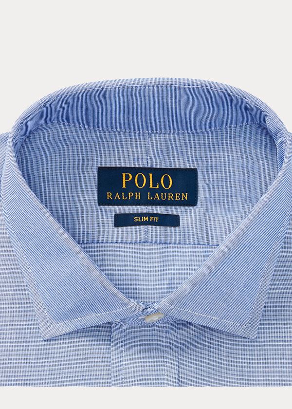 Koszule Ralph Lauren Estate Slim-Fit Poplin Shirt Męskie Głęboka Niebieskie | KJTB9728