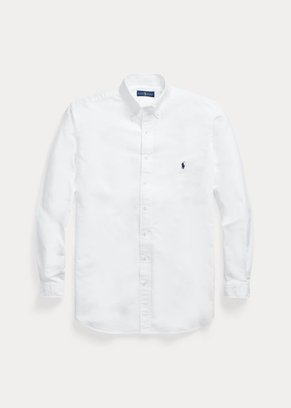 Koszule Ralph Lauren Garment-Dyed Oxford Shirt Męskie Białe | XVDU6206