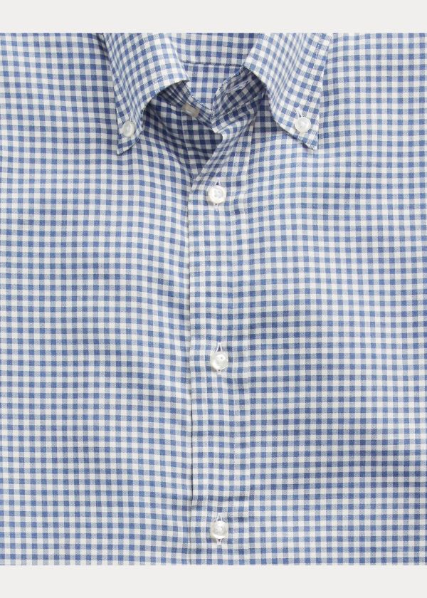 Koszule Ralph Lauren Gingham Shirt Męskie Niebieskie | EJMB8693