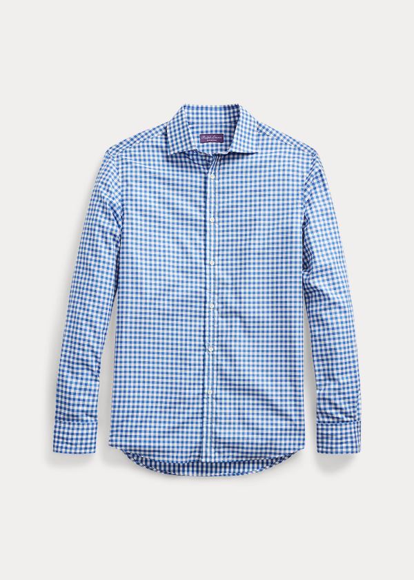 Koszule Ralph Lauren Gingham Twill Shirt Męskie Niebieskie | QRGX0522