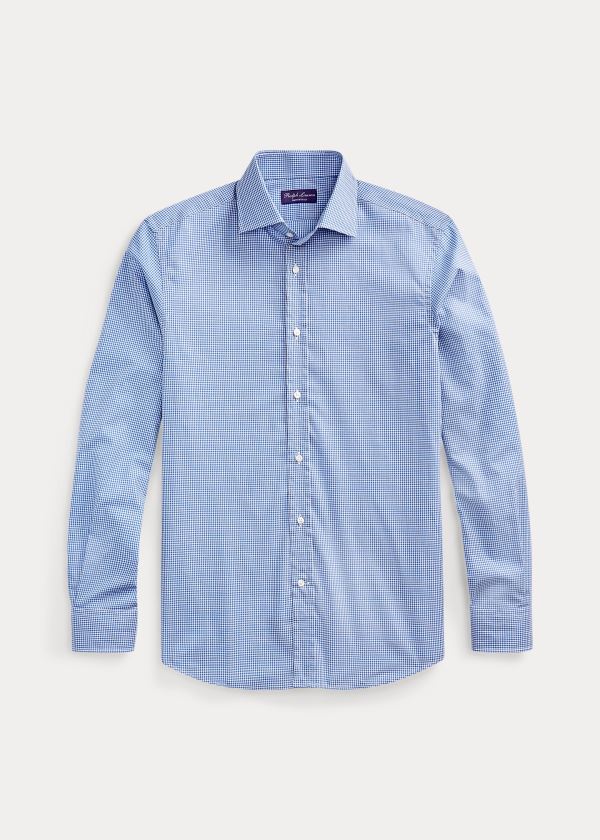 Koszule Ralph Lauren Gingham Twill Shirt Męskie Niebieskie | CVOA6880