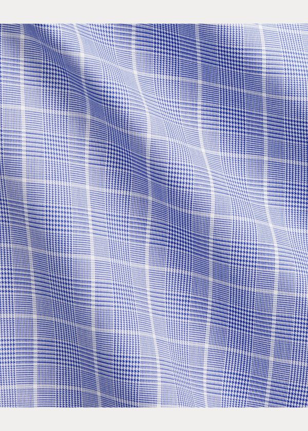 Koszule Ralph Lauren Glen Plaid Twill Shirt Męskie Niebieskie | GUXU0081