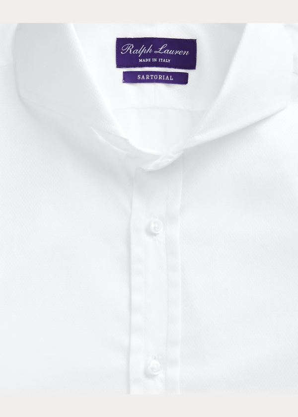 Koszule Ralph Lauren Keaton French-Cuff Shirt Męskie Białe | SVSE6834