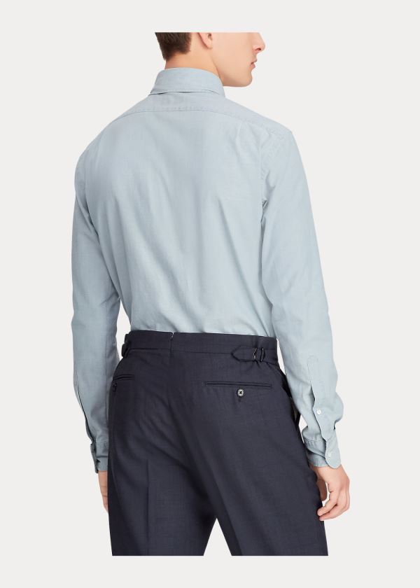 Koszule Ralph Lauren Keaton Tailored Chambray Shirt Męskie Niebieskie Niebieskie | OZTA9878