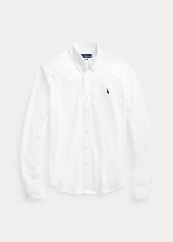 Koszule Ralph Lauren Knit Oxford Shirt Męskie Białe | UKQX3667