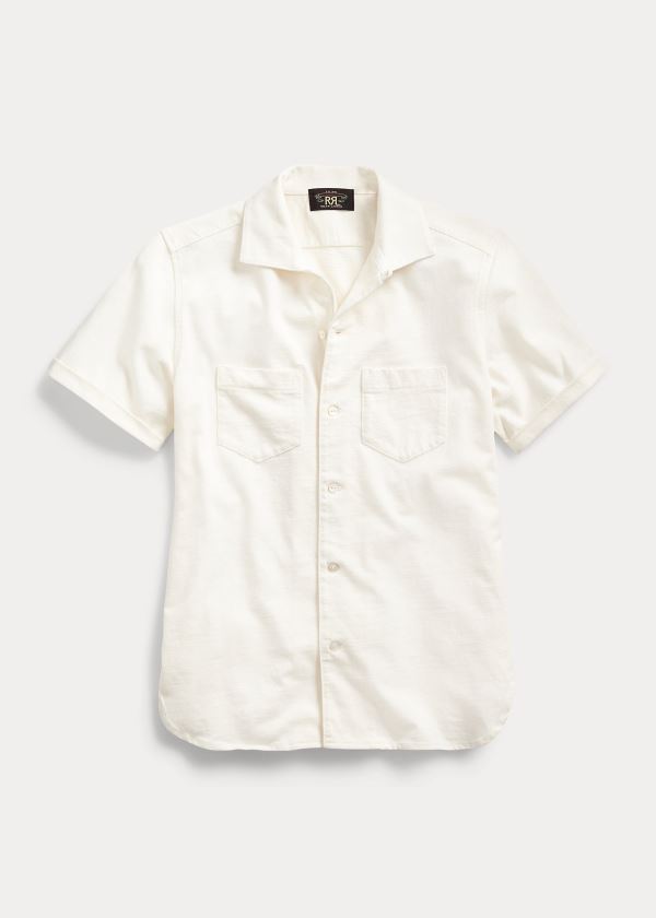 Koszule Ralph Lauren Linen-Cotton Jersey Shirt Damskie Beżowe | PQRK8618