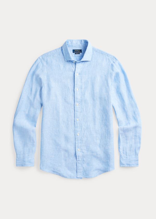 Koszule Ralph Lauren Linen Chambray Shirt- All Fits Męskie Głęboka Niebieskie | OQIQ0936