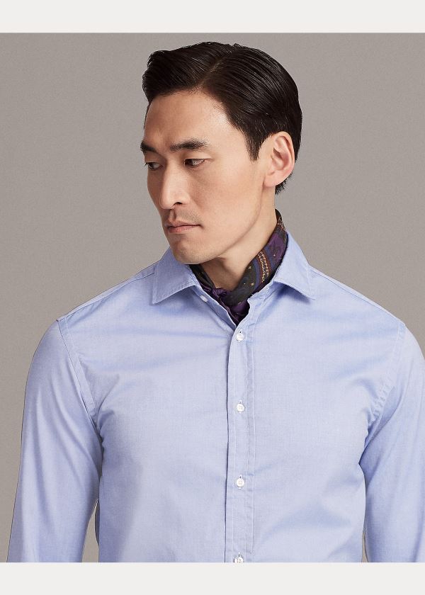 Koszule Ralph Lauren Oxford Shirt Męskie Niebieskie | KLST2657